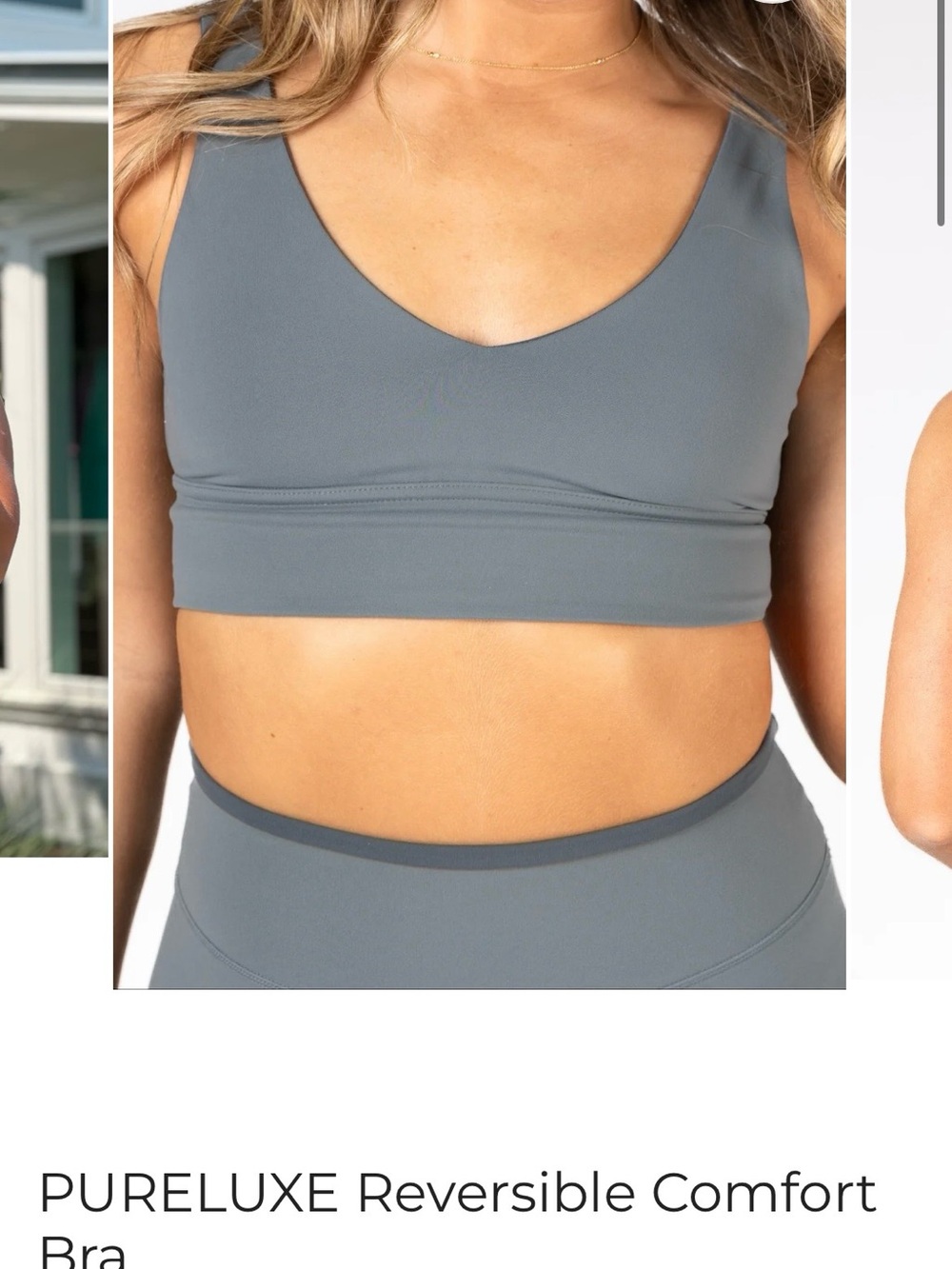 P’tula PURELUXE Reversible Comfort Bra — Slate Gray